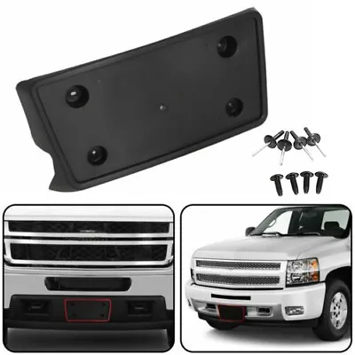 Fits 2007-2013 Chevy Silverado Front Bumper License Plate Tag Bracket Holder • $11.98