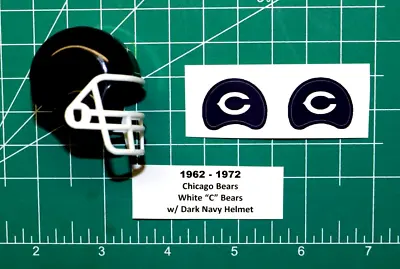 1962 - 1972 Chicago Bears *DIECUT DECALS* & Football Gumball Helmets Miniature • $5.99