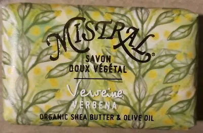 Mistral Verbena Gentle Vegetable Soap Shea Butter Olive Oil France NEW 3.17 Oz. • $12.99