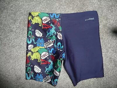 Zoggs Navy Patterned Swim Shorts Age 4 Years • £2.99