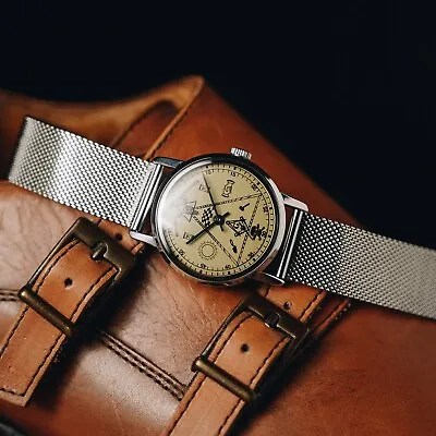 Vintage Exclusive Masonic Watch Pobeda Soviet Watch Mechanical Watch • $135