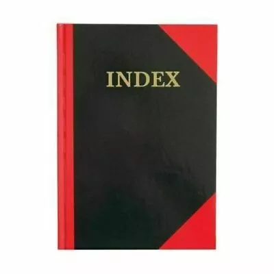 Cumberland A6 Index Book A-Z  Ruled Red & Black Hard Cover 110x150mm Notebook • $7.80