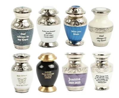 £27.99 • Buy Cremation Token Ashes Mini Keepsake Urns Various Designs FREE PERSONALISATION