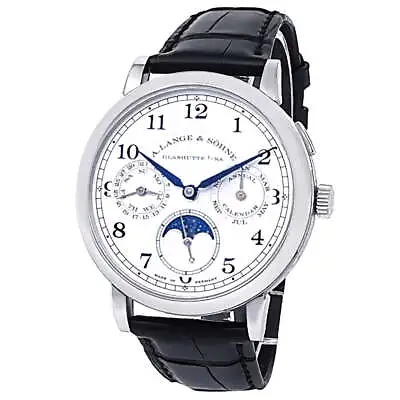 A.Lange & Sohne 1815 Annual Calendar 18k White Gold Manual Silver Watch 238.026 • $39890