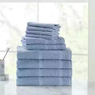 Mainstays 10 Piece Bath Towel Set With Upgraded Softness & Durability Office Bl • $12.98