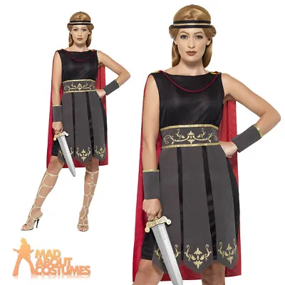 £22.49 • Buy Ladies Roman Warrior Costume Spartan Gladiator Womens Fancy Dress Outfit
