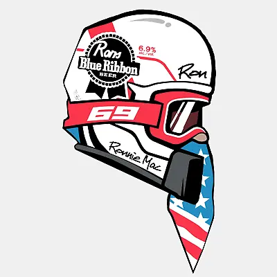 Ronnie Mac Helmet Logo Sticker • $6.69