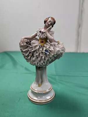 Vintage Lace Figurine Ballerina By SITZENDORF Porcelain Made In Germany • $50