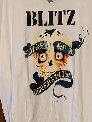 BLITZ - VOICE OF A GENERATION (WHITE) WHITE T-Shirt X-Large • £12.99