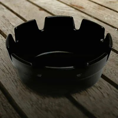 12x Melamine Bar Ashtray 4  Black Ash Tray Cigarette Ashtray Garden Pub Outdoor • £19.99