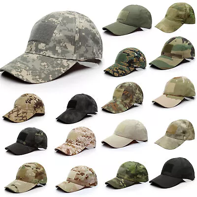 Men Camo Tactical Baseball Cap Army Military Camouflage Trucker Hat Outdoor UK • £7.89