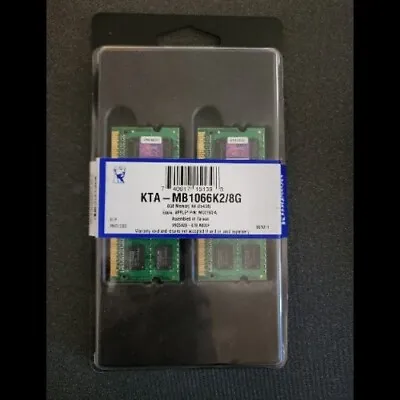 Kingston KTA-MB1066K2/8G 8 GB Memory Kit For Apple MacBook IMac Mini  • $21.50