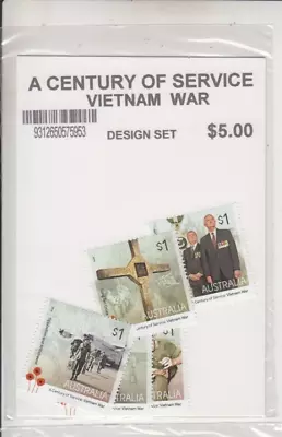 Stamps 2016 Australia Vietnam War Design Set Of 5 Post Office Collector's Pack • $7