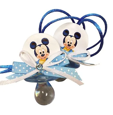 12 Pc Baby Mickey Mouse & Friends Pacifier Necklace Baby Shower Party Game Favor • $16.95