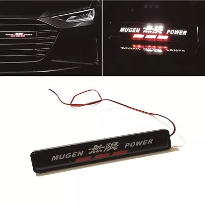 1Pcs JDM Mugen Power LED Light Car Front Grille Badge Illuminated Decal Sticker • $13.88