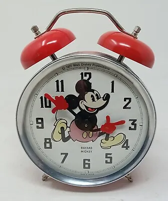 Vintage Bayard Walt Disney Mickey Mouse Animated Alarm Clock • £65