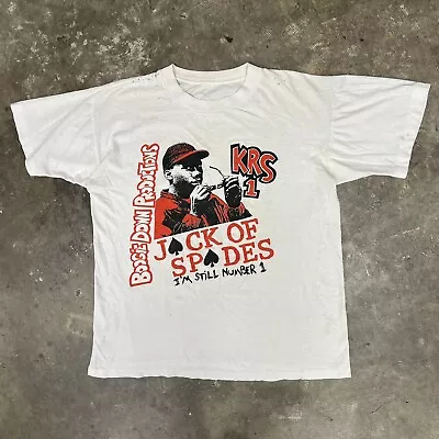 Vintage 80s KRS-One Boogie Down Productions “Jack Of Spades” Rap T Shirt Sz M • $2000