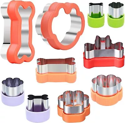 Cookie Stainless Steel Cutter Set Dog Paw Bone Shape Craft Shaper Treats Mold  • $15.18