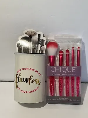  Makeup Brush & Accessory Holder Cup  Flawless  W/ Bonus Brush Set Included • $22.99