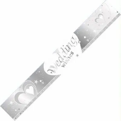£2.39 • Buy Just Married Mr And Mrs Wedding Party Foil Banner Bunting Decorations Banners 
