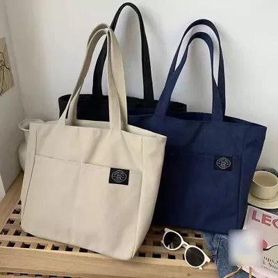 $16.04 • Buy Women Canvas Tote Bag Casual Handbag Shoulder Bag Large Capacity Shopping Bag