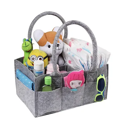 £6.98 • Buy Baby Diaper Bag Organizer Storage Box Caddy Felt Changing Nappy Kids Carrier DIY