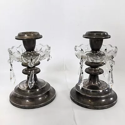 Vintage Antique Pair Of Ianthe Of England Silver Plated Candle Stick Holders • £35