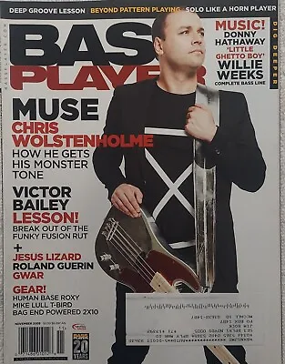 BASS PLAYER MAGAZINE- MUSE'S CHRIS WOLSTENHOLME VICTOR BAILEY GWAR  Nov 2009 • $11.99