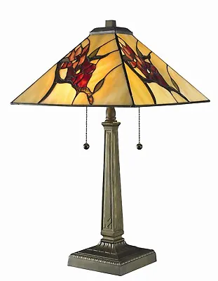 $149.99 • Buy Tiffany Style Floral Mission Table Lamp 14  Shade