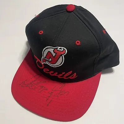 New Jersey Devils Vintage 90's Snapback Cap Hat Gilmour & Niedermayer AUTOGRPAH • $59.99