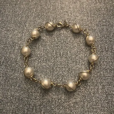 Sarah Coventry Bracelet Pearl GoldTone Vintage Cov • $9.99