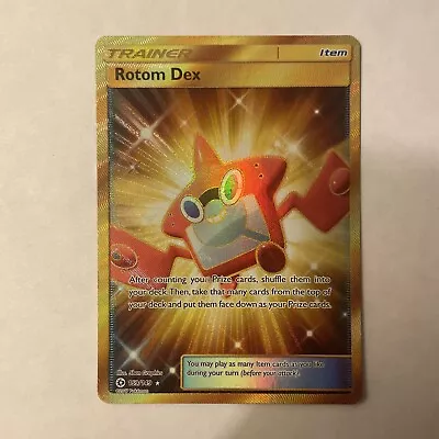 Pokémon Sun & Moon Rotom Dex Rainbow Full Art Secret Ultra Rare Card 159/149 • $2