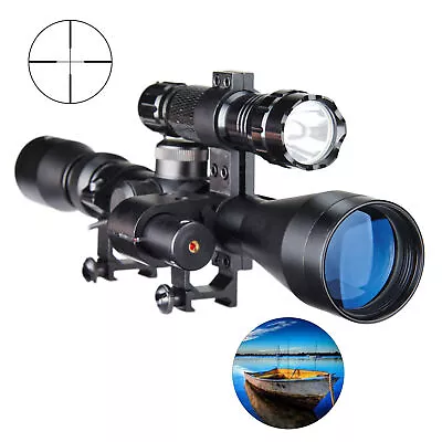 Tactical Pinty Rifle Scope W Laser Sight & Torch 39X40mm Reflex Cross Reticle • $41