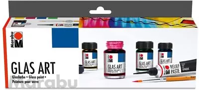 Marabu GlasART 4 X 15ml Glass Painting Kit • £20.75