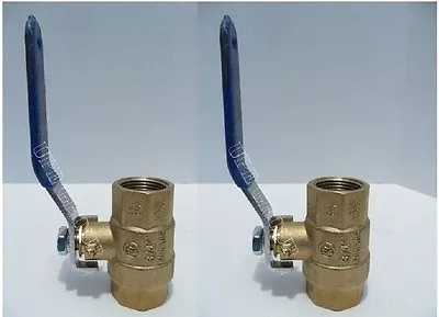 2 Pack 3/4  Brass Full Flow Industrial Ball Valve 600 Wog • $37.57