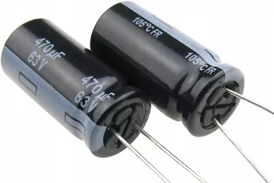 470uF 63V Low ESR Radial Electrolytic Capacitors  Panasonic Pack Of: 2 5 Or 10 • £3.93