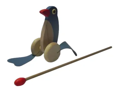 £16.29 • Buy Wooden Push Along Toy Penguin Animal Eco Toy - Super Fun For Kids Traditional