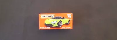 Matchbox  2019 McLaren 720S Spider 2023 Mib Power Grab Boxed 70 Year Box Logo • $8.99