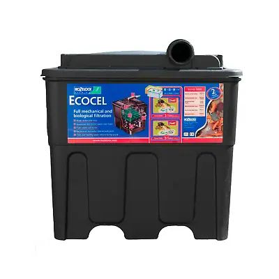 £58.95 • Buy Hozelock Ecocel 5000 Fish Pond Filter System Black Box Gravity Koi Garden Water