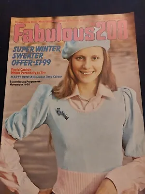 Vintage FABULOUS 208 Magazine 18 NOVEMBER 1972 Marty Kristian Cassidy Osmonds 97 • £12.50