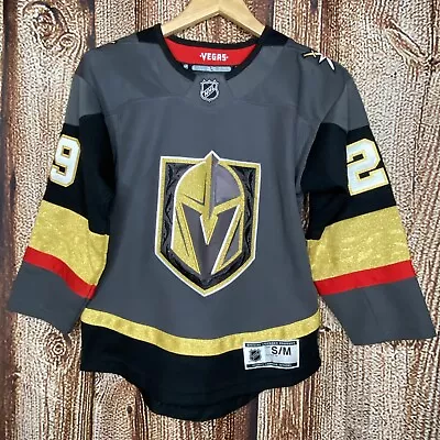 Las Vegas Golden Knights Marc-Andre Fleury #29 NHL Gray Jersey Youth Size S/M • $34.99