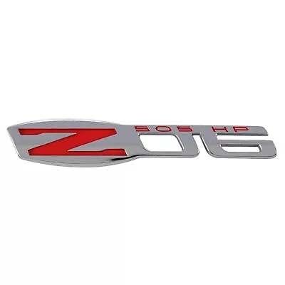 OEM Corvette 2008-13 C6 Red Z06 505 HP Fender Emblem - Wil Cooksey Special Ed • $104.95