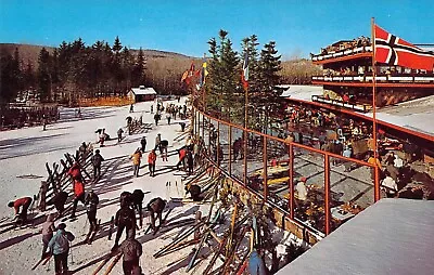 1963 VT Mt Snow Main Base Lodge Pool SKi Resort Skiing Mint Postcard A44 • $5.99