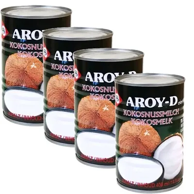 Aroy-D Thai Coconut Milk 400ml (Pack Of 4) • £14.50