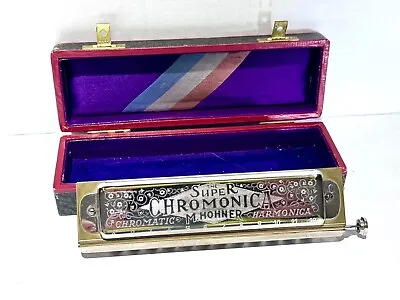 Vintage The Super Chromonica M. Hohner Chromatic Harmonica With Original Box! • $129.99