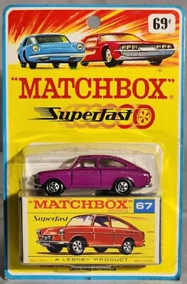 Lesney Matchbox #67 Volkswagen 1600TL Superfast Rare Blister Pack • $89.88