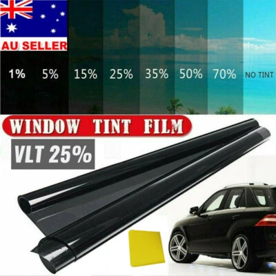 $14.99 • Buy Window Tint Film 5/15/25/35% VLT Black Roll 20 X10ft/20ft Car Auto House Home AU