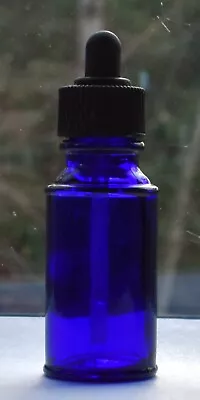 Vintage Cobalt Blue Glass Poison Iodine Tincture With Dropper Wheaton 75 • $65