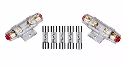 2 IMC Audio 4/8 Gauge AGU Fuse Holder With (5) 30 Amp Fuse For Car Audio • $7.74