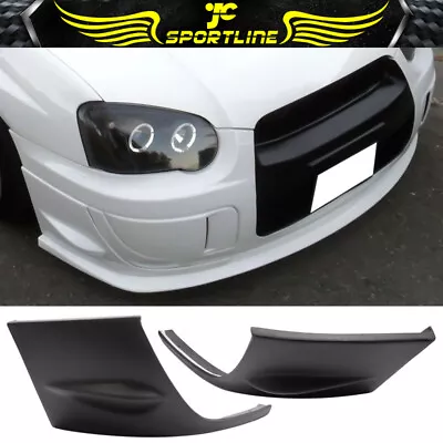 Fits 04-05 Subaru Impreza WRX 2PCS PU Front Bumper Lip Side Splitter Covers Cap • $67.93